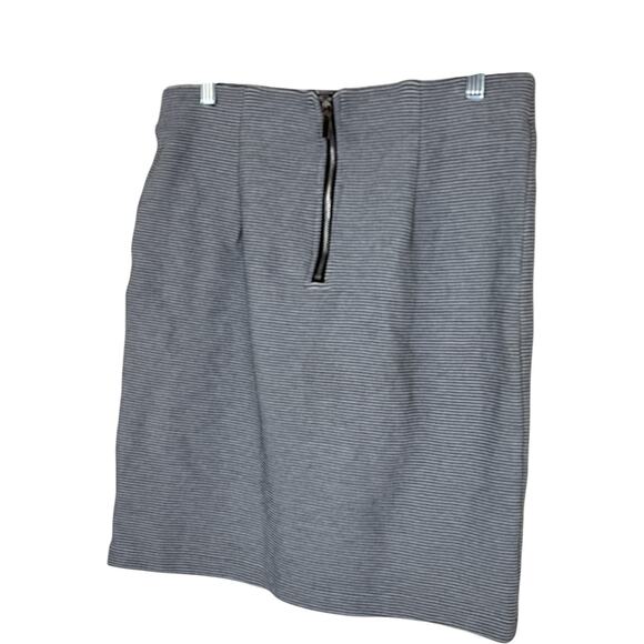 Premise Black White Striped Pencil Skirt Women's Size M Cotton Blend Workwear - Picture 9 of 12